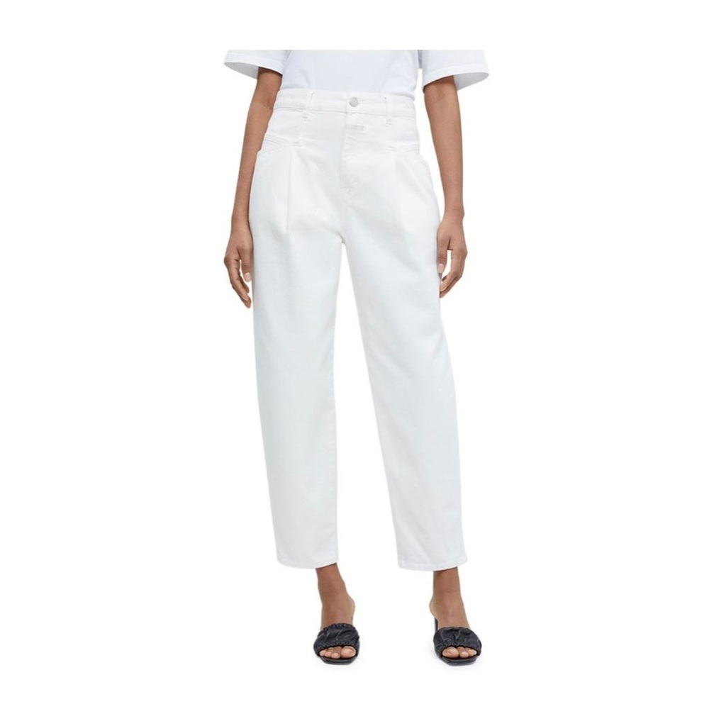 Closed White Ankle-Length Cropped Pearl Jeans